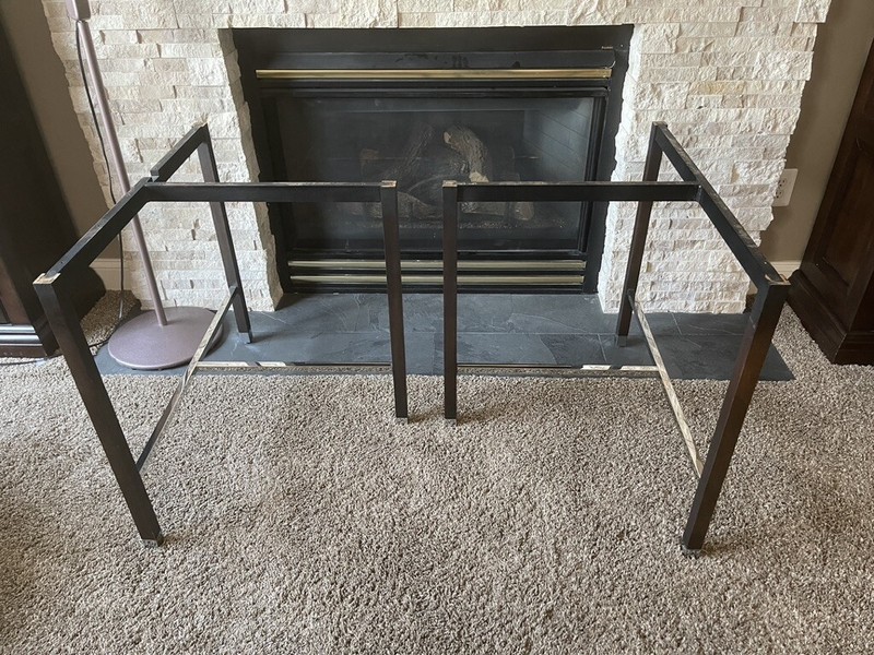 Harvey Probber Mahogany and Chrome Table Base