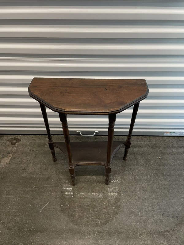 1920s Spanish Side Table With Lower Shelf