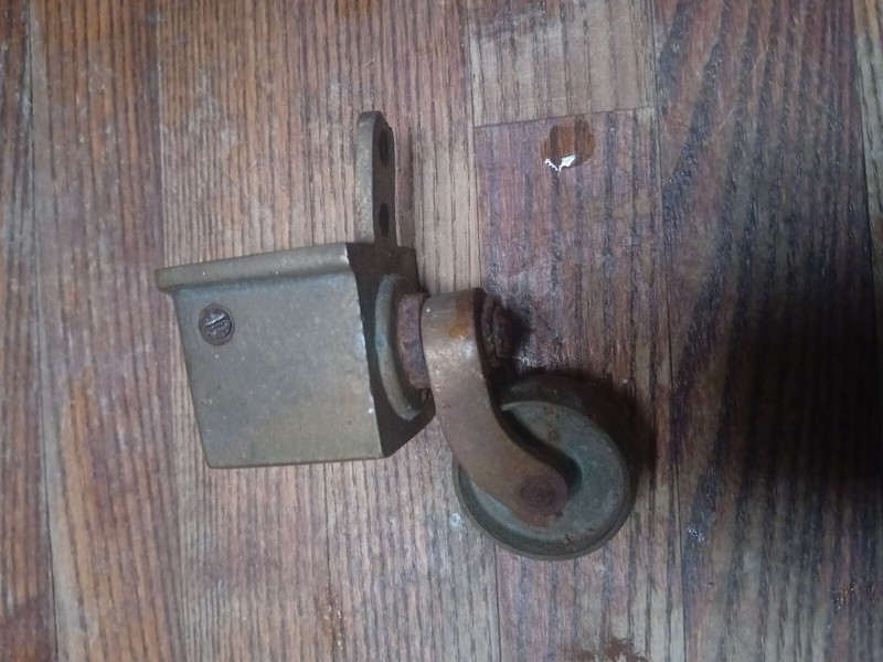 Solid Brass Square Toe Castors circa 33mm
