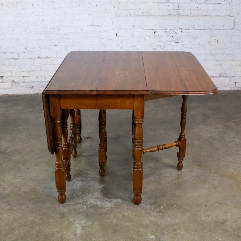 William Mary Style Dining Table Walnut Drop Leaf Expanding Gateleg by Abernathy gallery