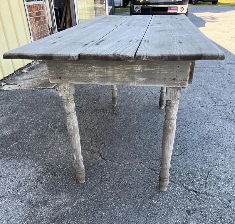 Rustic Primitive Farmhouse Table - Antique with Drawer gallery
