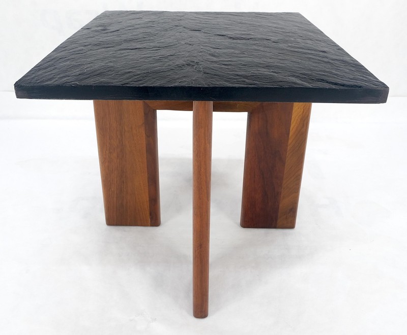 Adrian Pearsall Solid Walnut Slate Like Top Composite Top End Side Table Mint gallery