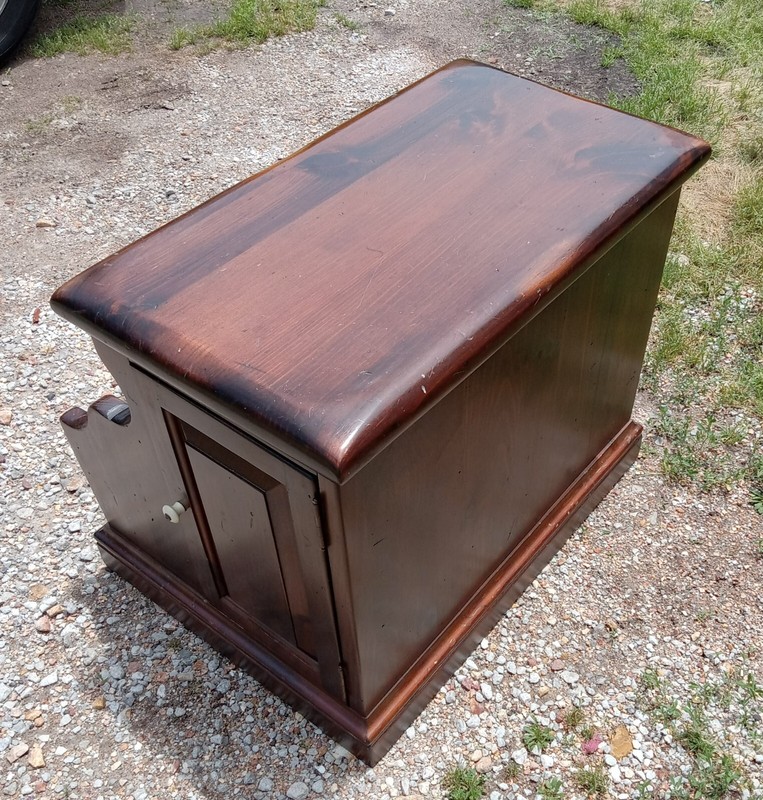 Mid Century Old Tavern Pine Ethan Allen Magazine Rack End Table (EA-114) gallery