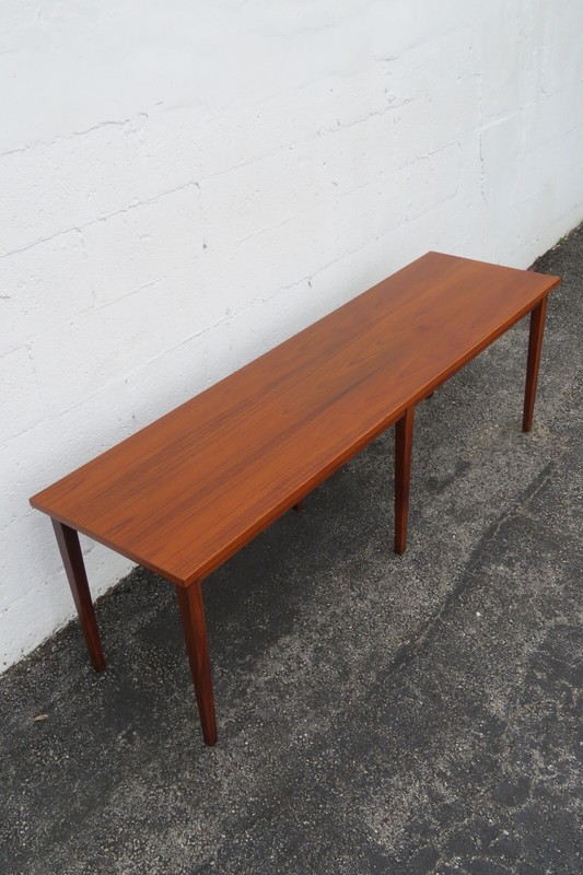 C F Danish Modern Long Tall Coffee Table Low Console 5243 gallery