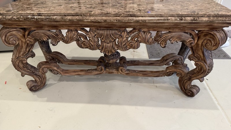 Marble Stone Top Italian Console Table