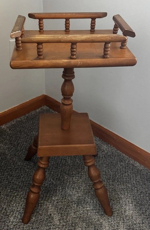 MCM – VNTG Wood Telephone Stand, Authentic Furniture Product, Cali – Japan