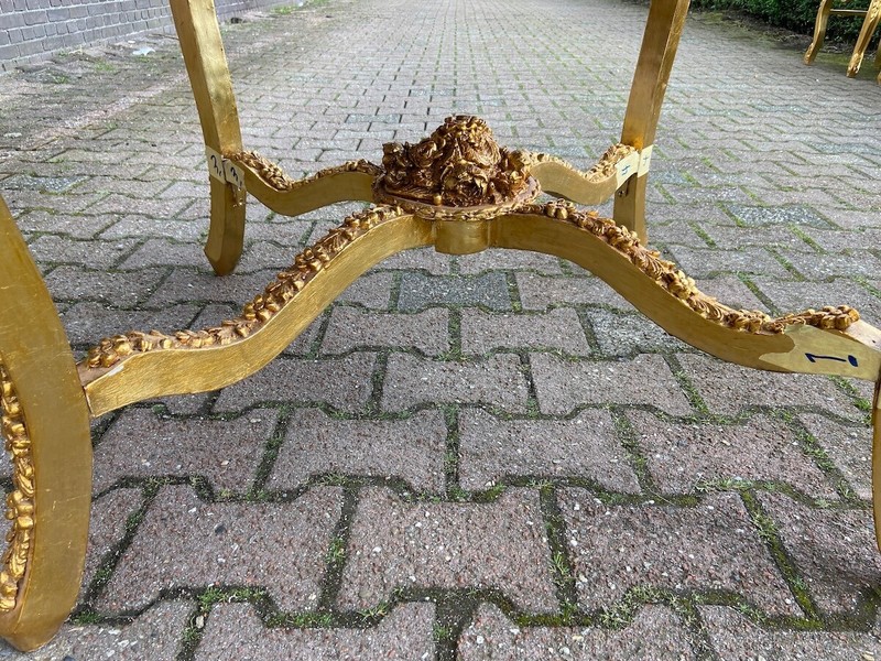Table Italian Baroque Rococo Gold Leaf Floral Art Centerpiece Vintage Decor gallery