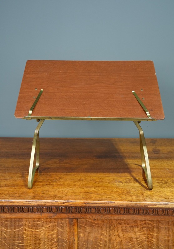 Vintage Drafting Table Desktop Tabletop Stand Brass Wood folding Music Art Desk gallery