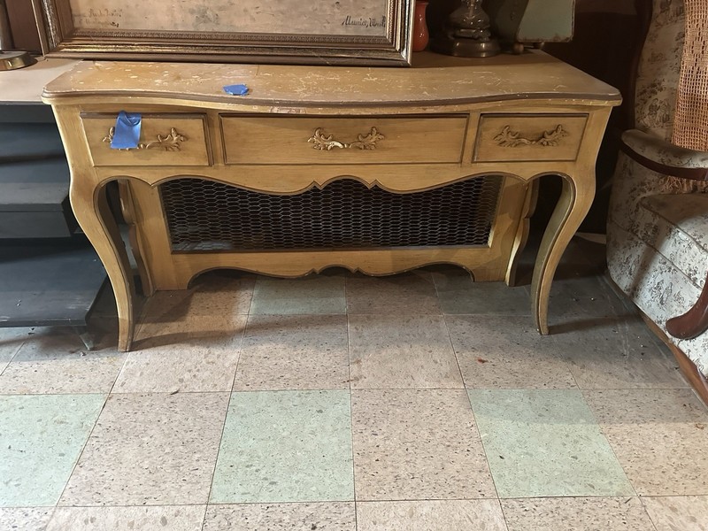 MCM Gordon Fine Furniture 26” Walnut w/ Travertine Marble Inlay Top side table