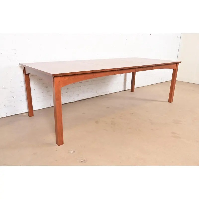Stickley Harvey Ellis Cherry Wood Extension Dining Table, Newly Refinished gallery