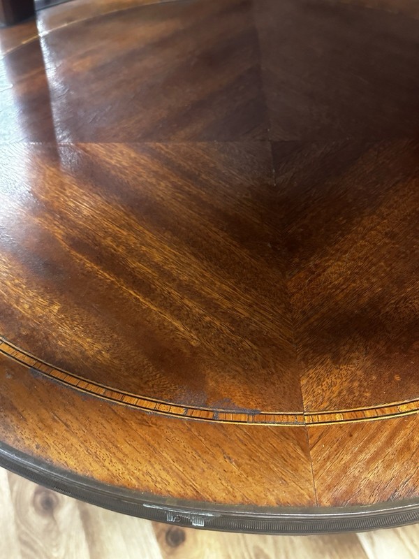 French Antique Louis XV Inset Beautiful Marble Top Inlaid Side Center Table gallery
