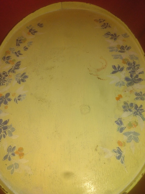 Vintage Mersman Yellow Hand Painted Table. gallery