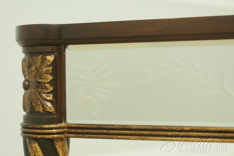 L56126EC: Neoclassical Etched Mirror Glass Coffee Table gallery
