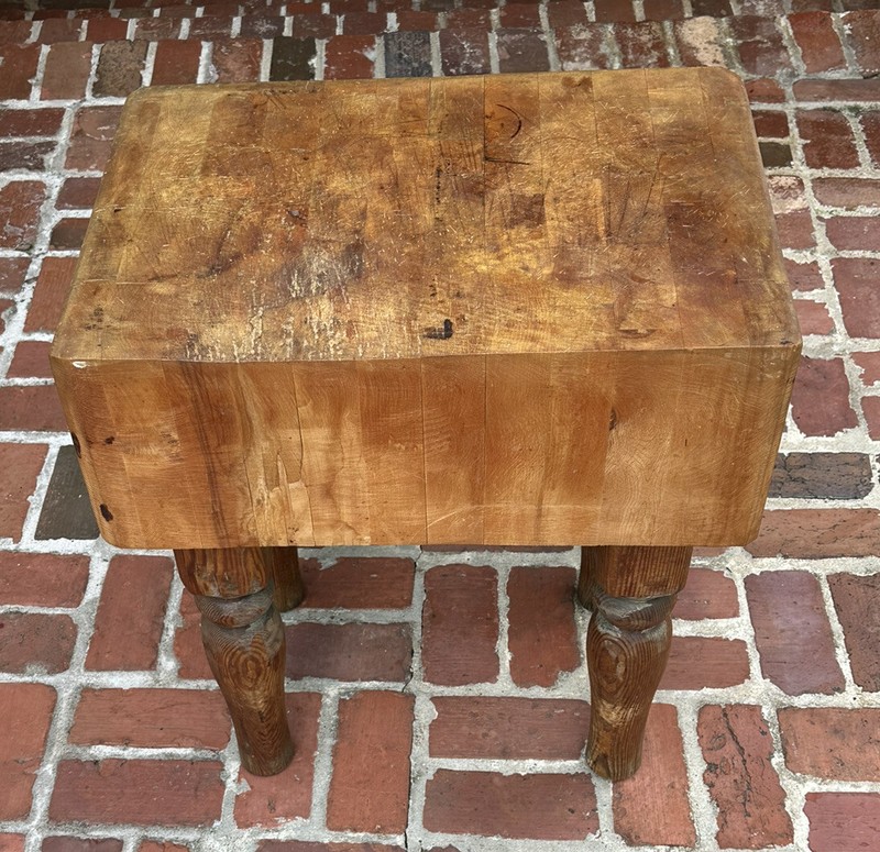 Vintage, Authentic Butcher Block Antique Butcher Block