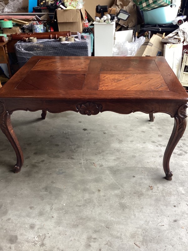 Antique French Provincial Parquetry Dining Table 1800’s Stunning