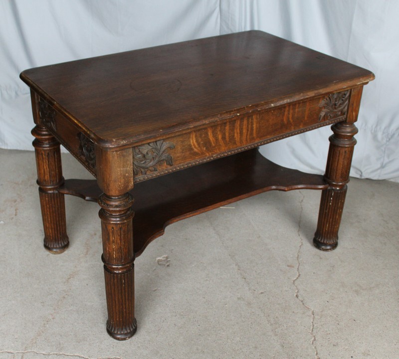 Antique Quarter sawn Oak Library Table gallery