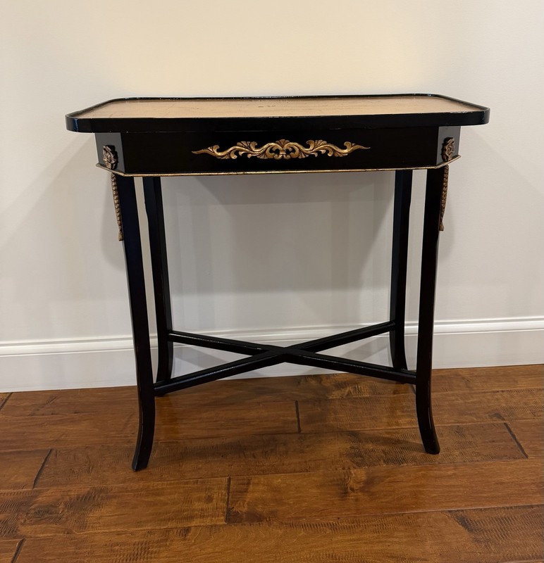 Elegant Black and Gold Console