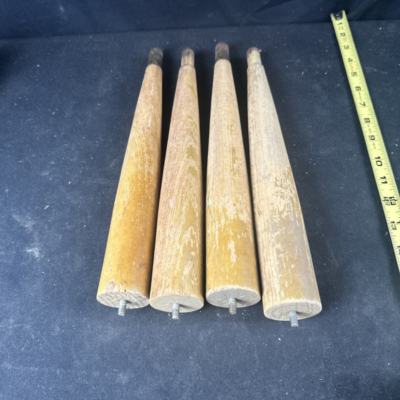 Vintage Mid Century Modern Wooden Table Legs 13” Long