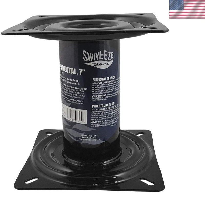 Economy 7-Inch Fixed Height Boat Seat Pedestal – Reinforced Stability