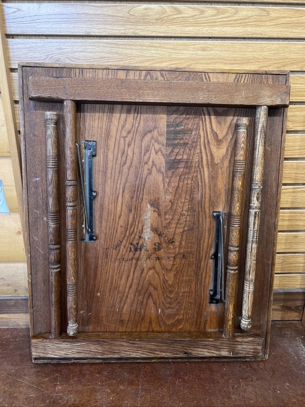 BELDING HALL MFG. Co. Oak Folding Table, Sewing table No. 3 RARE