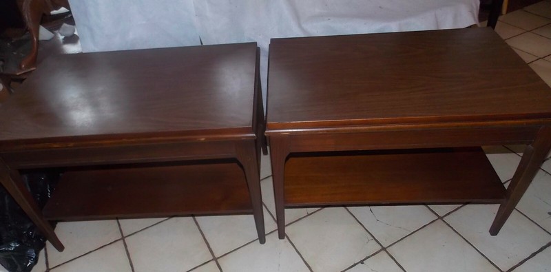 Walnut Mid Century Formica Top End Table / (1 Table) (ET383) gallery