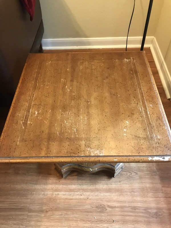 Weiman Pedestal Table Vintage Mid Century Flyspeck Finish gallery