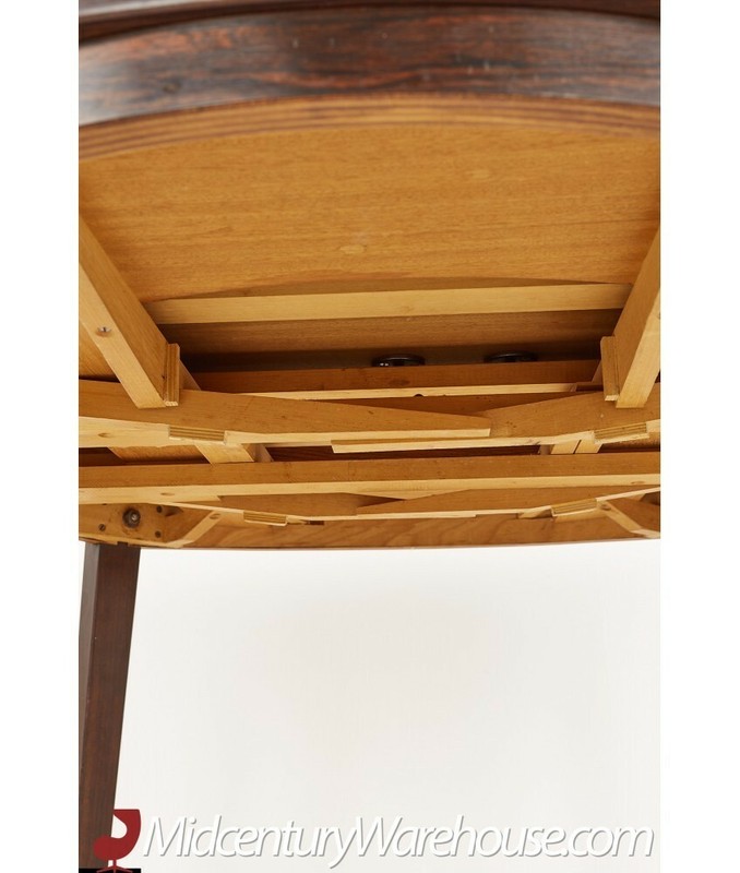 Dyrlund Lotus Mid Century Rosewood Hidden Leaf Expanding Dining Table gallery