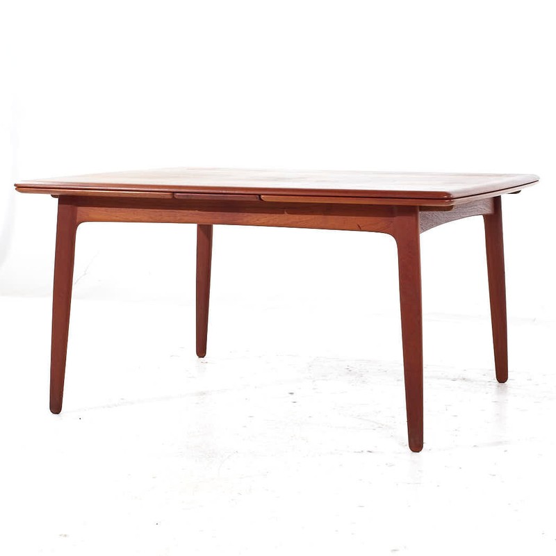 Arne Vodder Mid Century Danish Teak Hidden Leaf Dining Table gallery