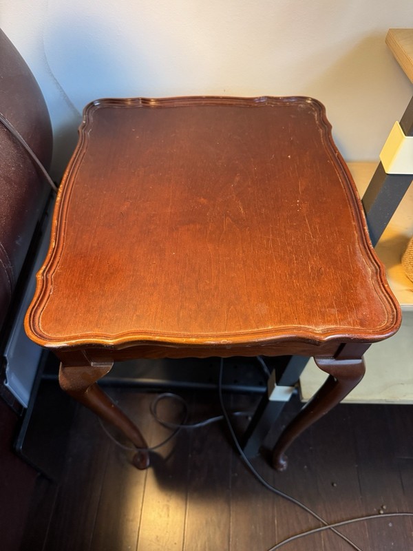 Vintage Bombay Company End Table Side Table Cherry Wood Mid Century gallery
