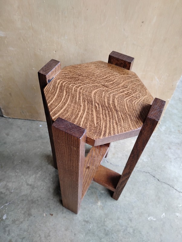 Antique Mission Style White Oak Small Plant Stand Hand Made gallery