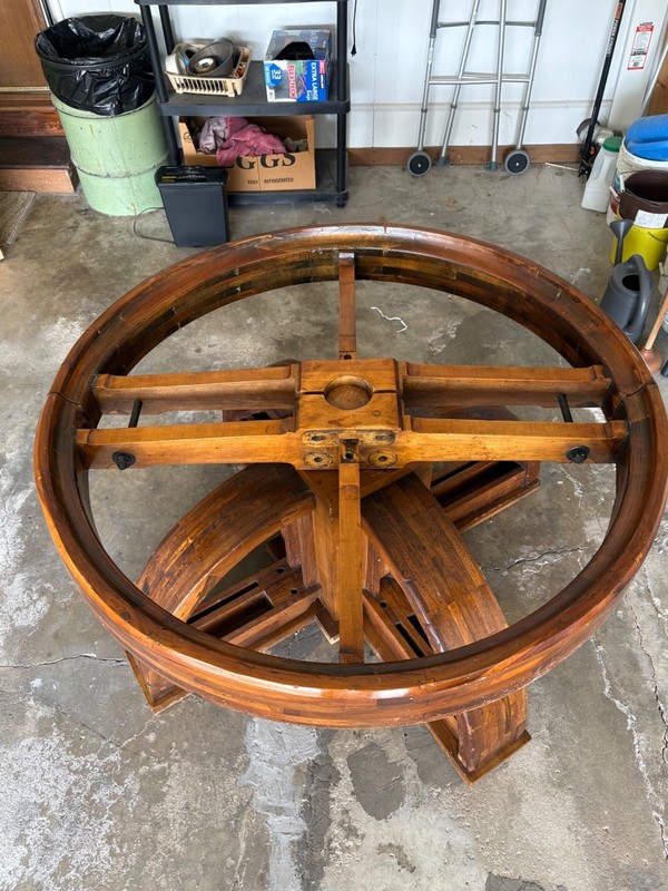Wood Flat Belt Pulley Dining Table/Game Table gallery