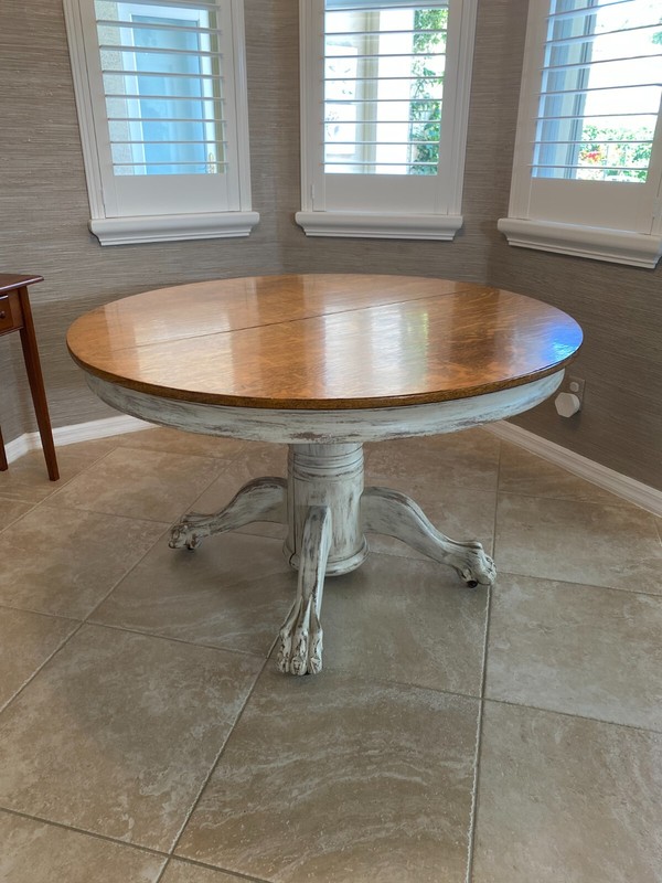 Antique Round Oak Dining Table