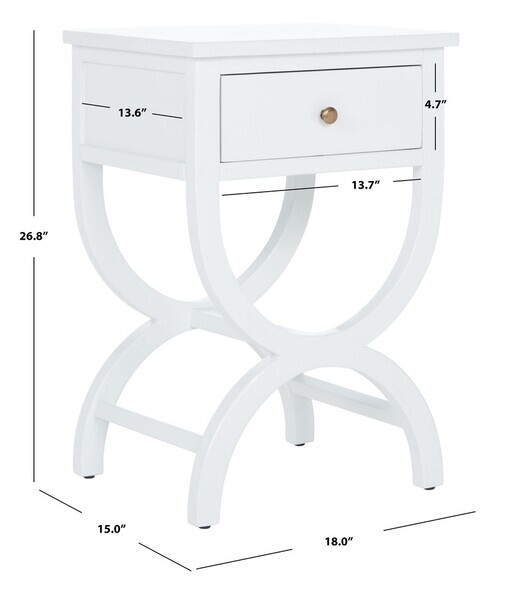 Safavieh MAXINE ACC TABLE W STORAGE DRW, Reduced Price 2172753707 AMH6608A