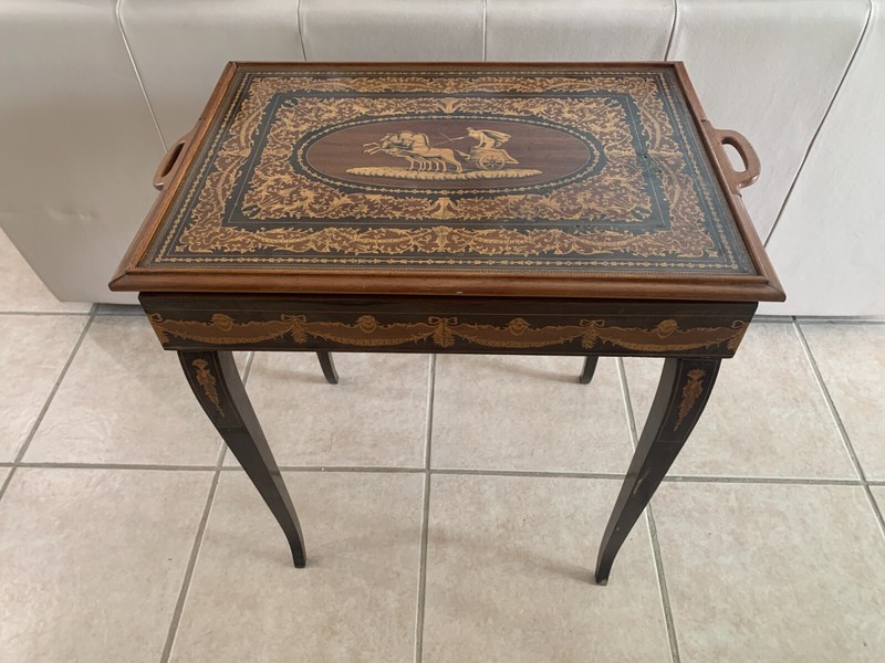 French Art Deco 1940's Marquetry Roulette Game Table gallery