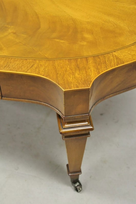 Heirloom Weiman Regency Style Flamed Mahogany One Drawer Coffee Table on Casters gallery