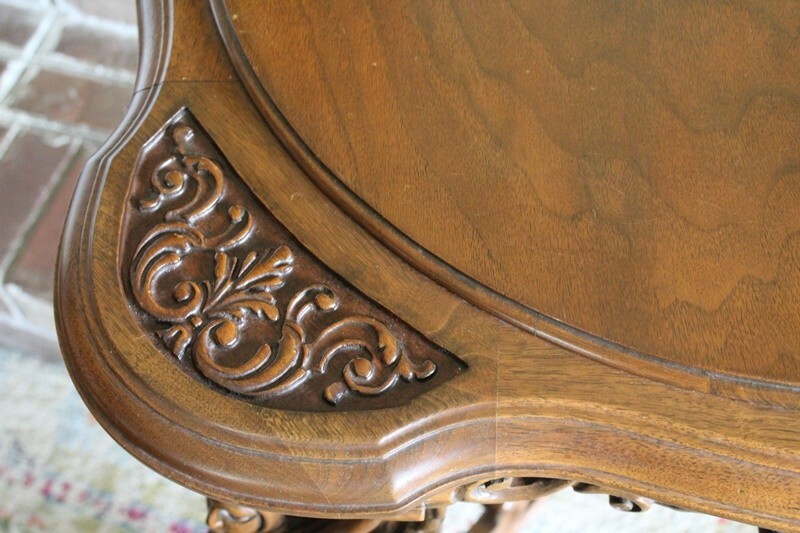 Rare 1920s Novelty Wood Carved Flapper Girl Table, by Amfurnoco gallery