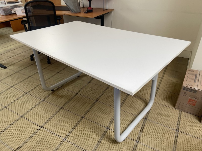 Spacecom Vintage Mid Century Modern Tubular Drafting Table With Adjustable Top gallery