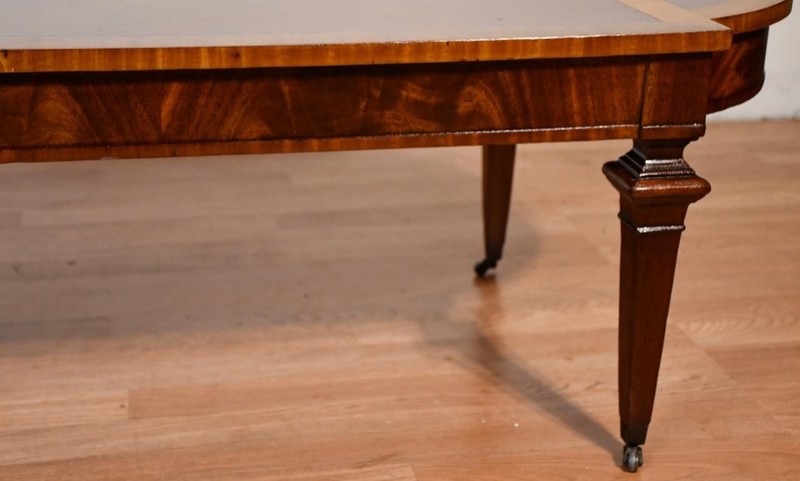 1930s English Regency Mahogany & Satinwood , Leather top Coffee table gallery