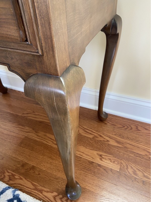 Vintage Stickley Queen Anne Solid Cherry Lowboy Console Table gallery