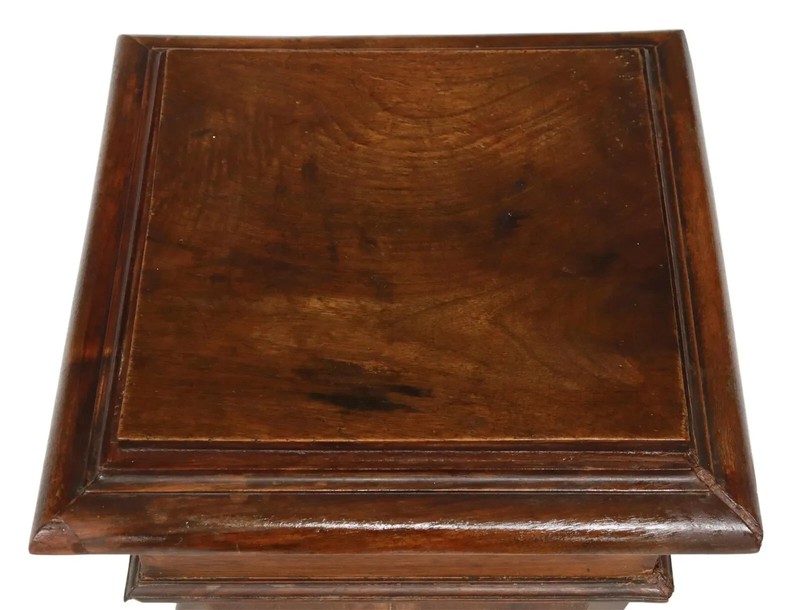 Antique Pedestal, Stand, Hall, Italian Renaissance Revival Walnut, Late 1800's! gallery