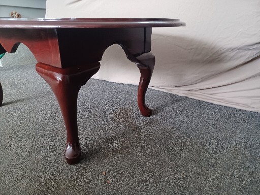 46 By 28 Inch Queen Anne Cherry Refinished Coffee Table gallery