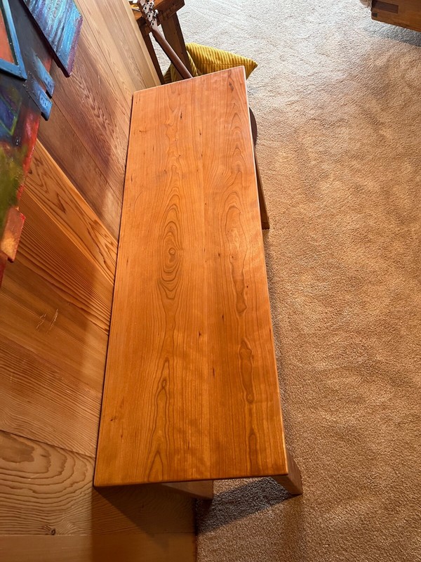 solid cherry console table