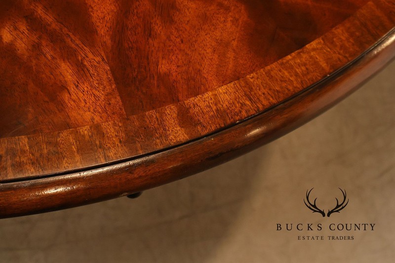 Theodore Alexander Regency Style Flame Mahogany Round Expanding Dining Table gallery