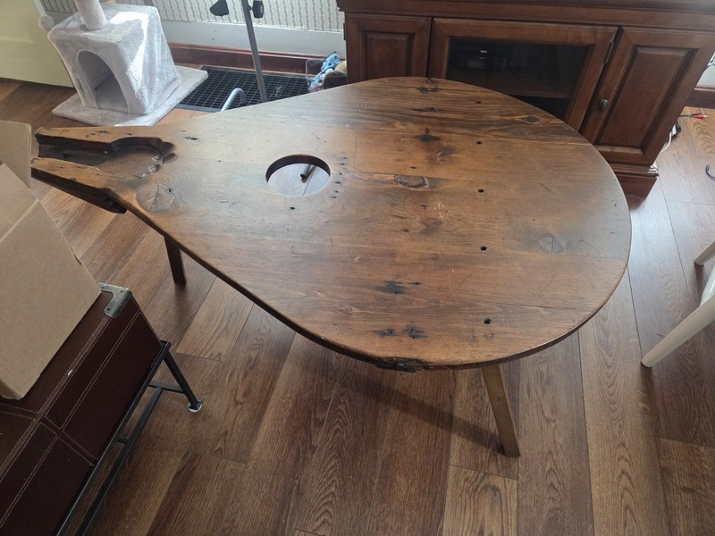 Antique Fireplace Bellows Top Coffee Table 53"×34"×3" gallery