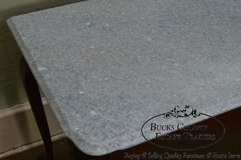 Kittinger Colonial Williamsburg CW155 Mahogany Marble Top Mixing Table Console gallery