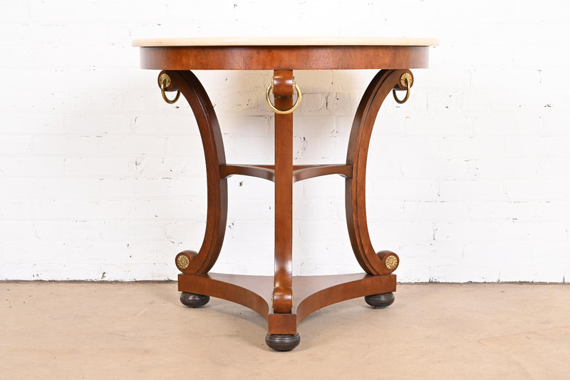 Baker Furniture Stately Homes Collection Regency Carved Mahogany Center Table