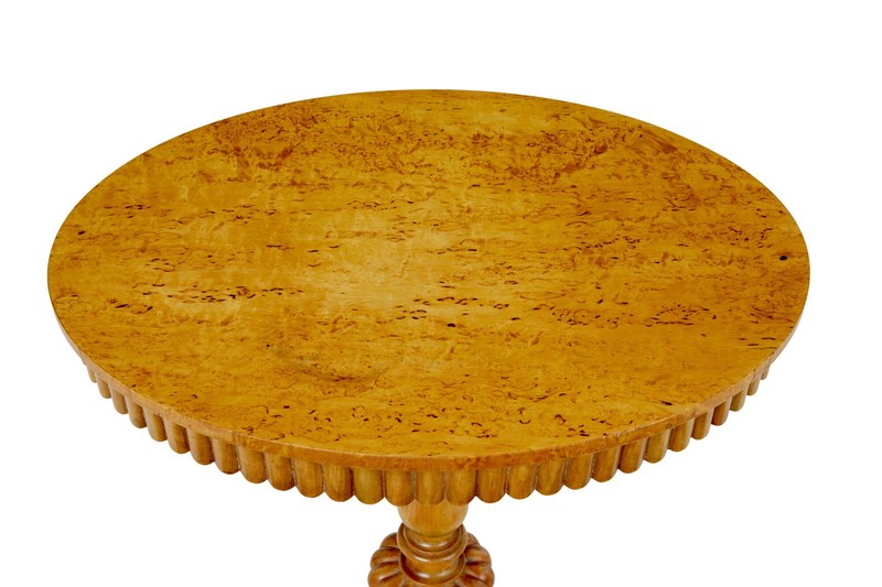19TH CENTURY SWEDISH BIRCH OVAL OCCASIONAL TABLE gallery