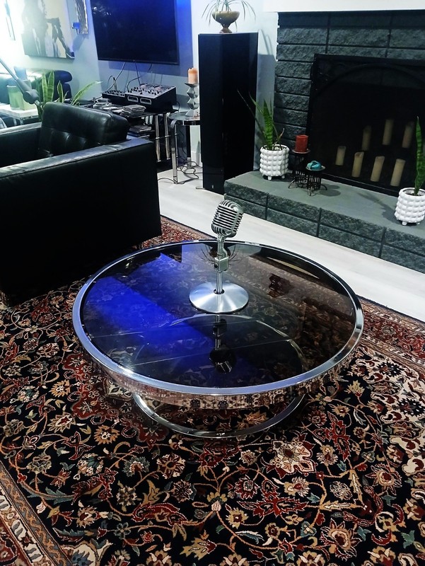 Milo Baughman Zig Zag Coffee table Mid Century Modern Original smoked glass gallery