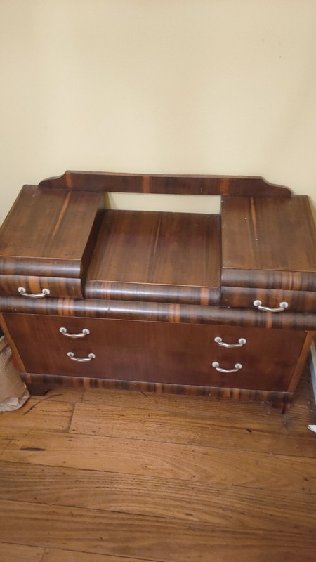 Vintage Dressing Bedroom Table Draws purple lined chest