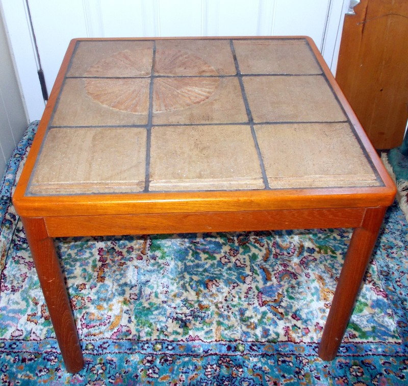 MCM COCKTAIL ACCENT SUNBURST TILE TABLE Denmark Scandinavian TRIOH gallery